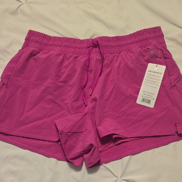 Women's Pink Athletic Shorts - Picture 1 of 4